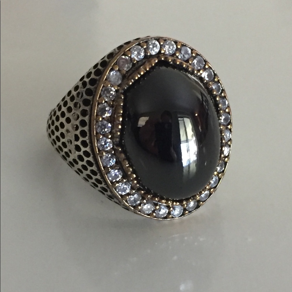 Oval Silver HematiteRing - Picture 2 of 8